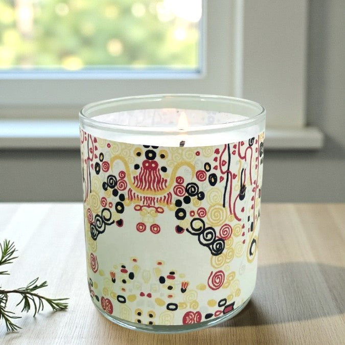 Swirl – Eco-Luxe Scented Candle | Coconut Apricot Wax | Vintage Modern Abstract Artwork Retro Design