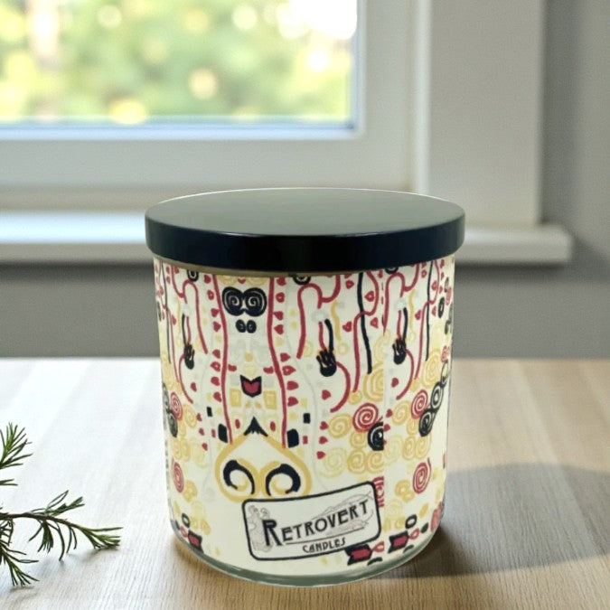 Swirl – Eco-Luxe Scented Candle | Coconut Apricot Wax | Vintage Modern Abstract Artwork Retro Design