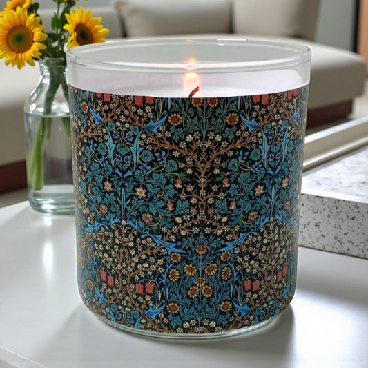 Cottage Garden - Arts & Crafts Era Retro Design Scented Candle Coconut Apricot Wax Eco-Luxe