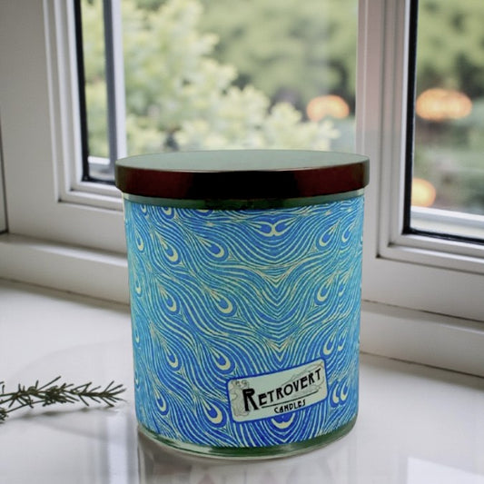 Featherlight – Eco-Luxe Scented Candle | Coconut Apricot Wax | Art Deco Art Nouveau Vintage Artwork Retro Design