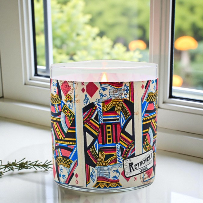 Royal Pair – Eco-Luxe Scented Candle | Coconut Apricot Wax | Vintage Artwork Retro Design