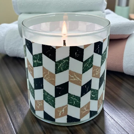 Ferris- Modern Abstract Era Retro Design Scented Candle Coconut Apricot Wax Eco-Luxe