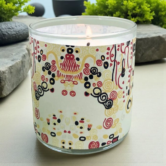 Swirl- Modern Abstract Era Retro Design Scented Candle Coconut Apricot Wax Eco-Luxe