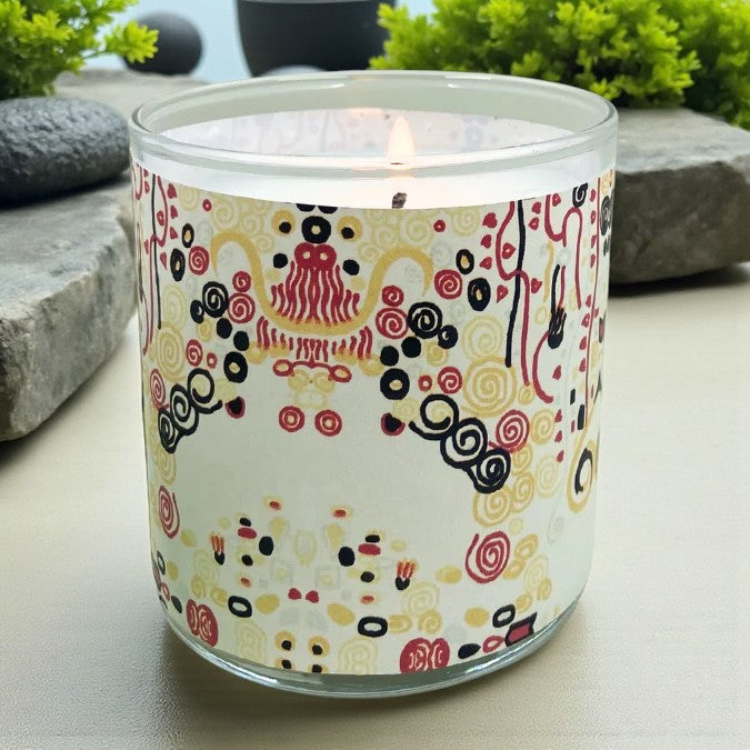 Swirl- Modern Abstract Era Retro Design Scented Candle Coconut Apricot Wax Eco-Luxe