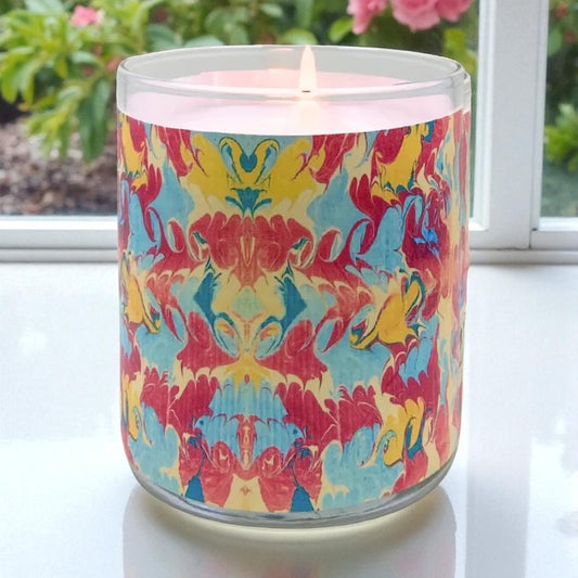 Sunlit Swirl - Vintage 1700's 1800's Artwork Retro Design Scented Candle Coconut Apricot Wax Eco-Luxe