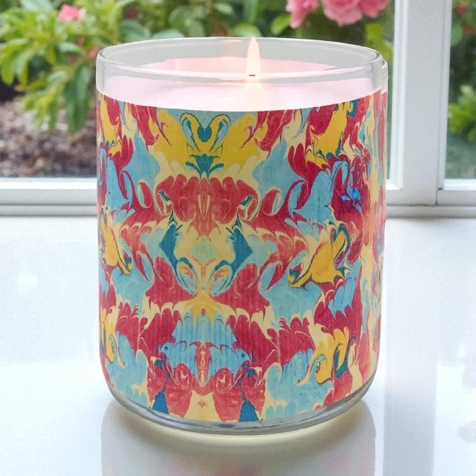 Sunlit Swirl - Vintage 1700's 1800's Artwork Retro Design Scented Candle Coconut Apricot Wax Eco-Luxe