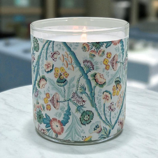 Blooming Meadow - Vintage 1800's Retro Design Scented Candle Coconut Apricot Wax Eco-Luxe