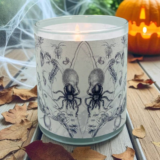 Creepy Crawlies- Halloween Artwork Retro Design Scented Candle Coconut Apricot Wax Eco-Luxe