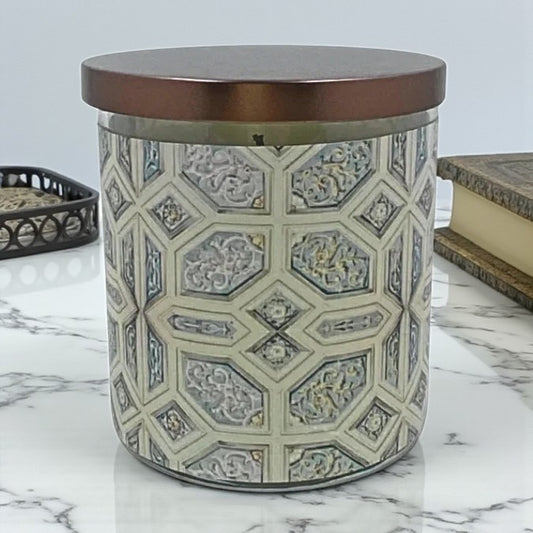 Elysian - 1800's Decorative Art Retro Design Scented Candle Coconut Apricot Wax Eco-Luxe