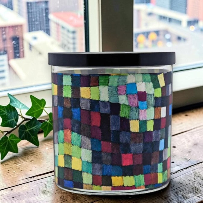 May Abstract | Paul Klee Modernist Inspired Candle