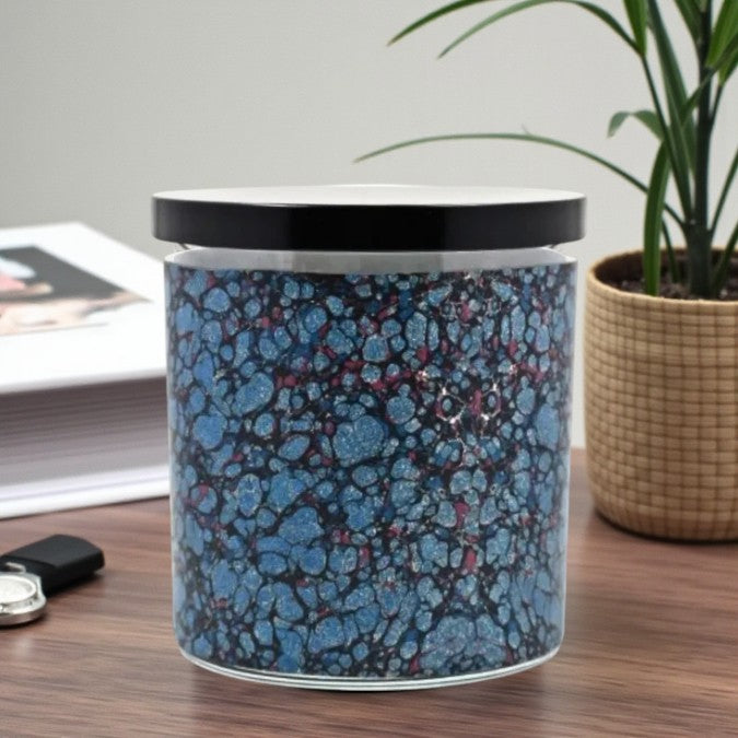 Sapphire Stones – Eco-Luxe Scented Candle | Coconut Apricot Wax | Vintage Artwork Retro Design