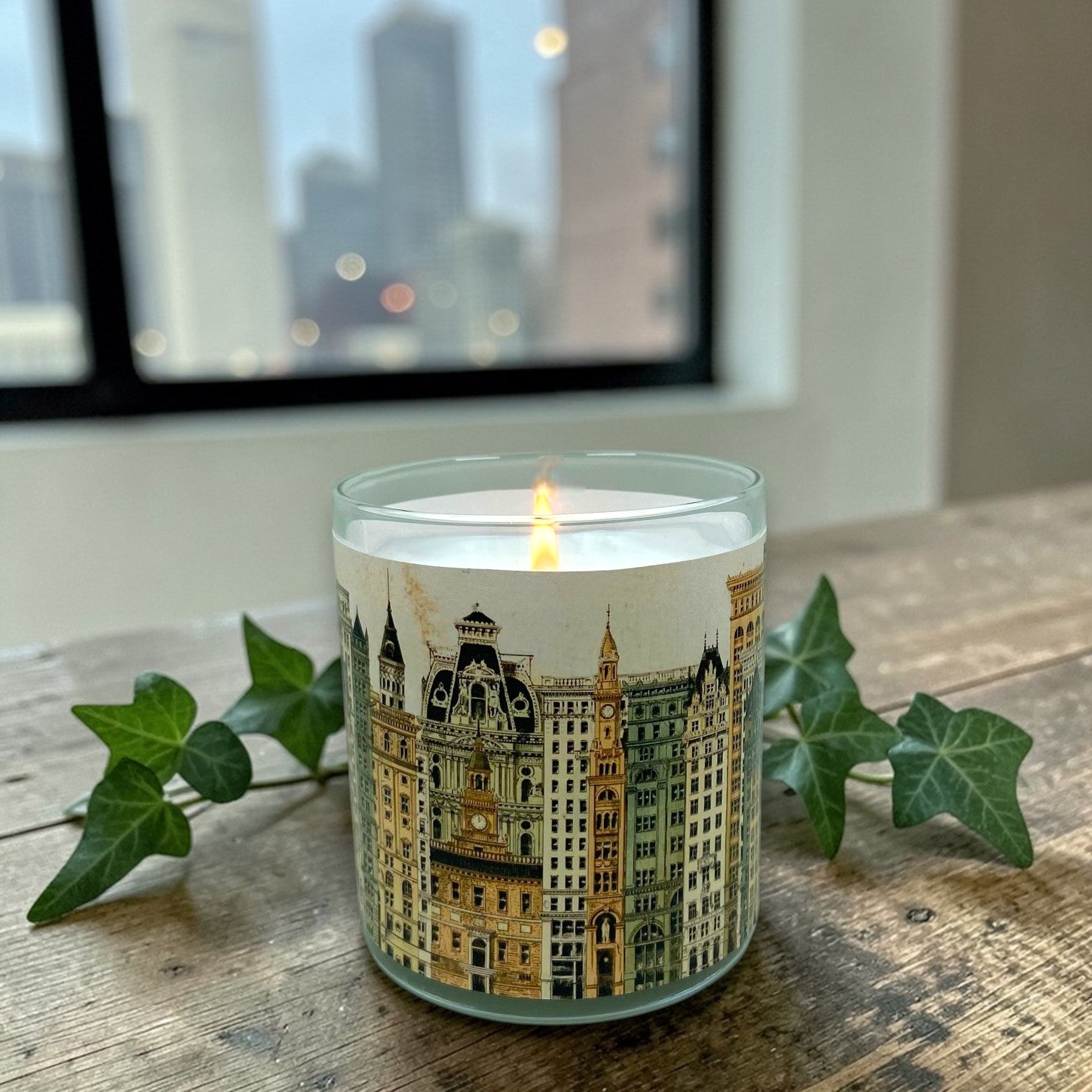 Gilded Skyline - Luxury Coconut Apricot Wax Candle – 8.5 oz