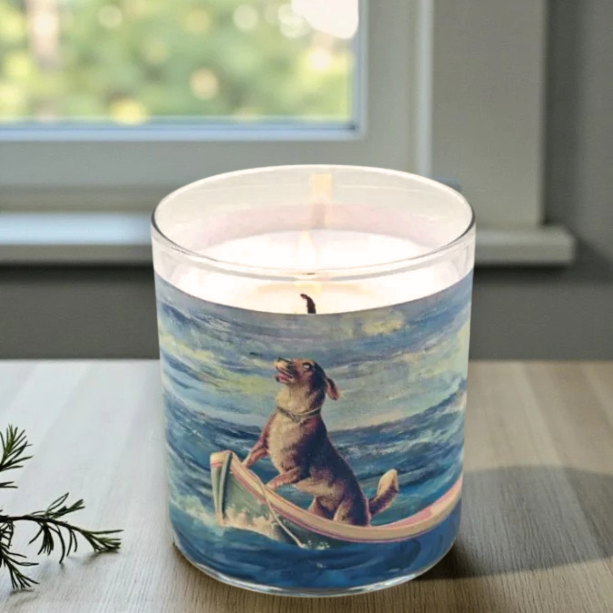 Doggy Paddle – Eco-Luxe Scented Candle | Coconut Apricot Wax | Vintage Artwork Retro Design
