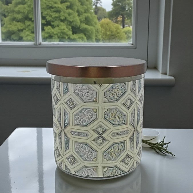 Elysian – Eco-Luxe Scented Candle | Coconut Apricot Wax | Vintage Artwork Retro Design