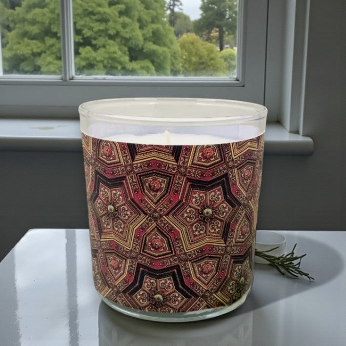 Florentine– Eco-Luxe Scented Candle | Coconut Apricot Wax | Vintage Artwork Retro Design