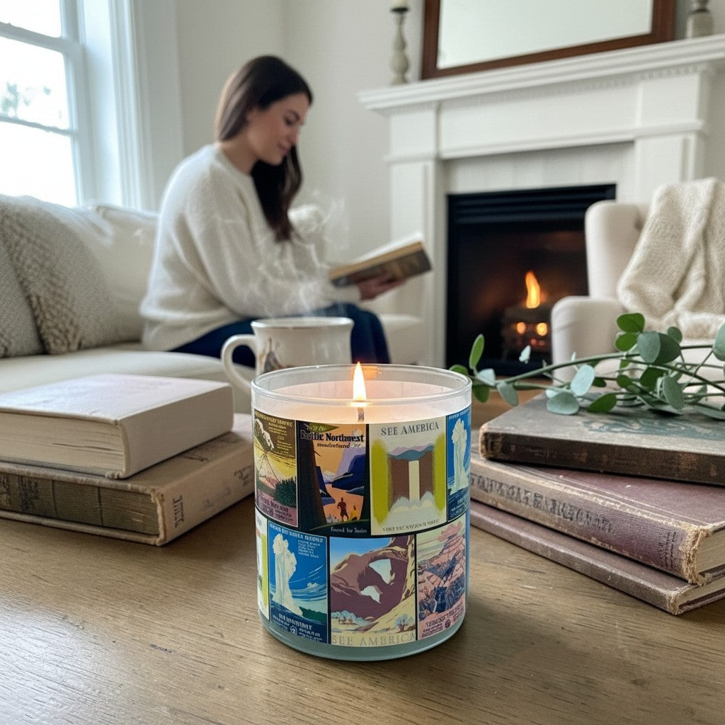 See America - Luxury Coconut Apricot Wax Candle – 8.5 oz