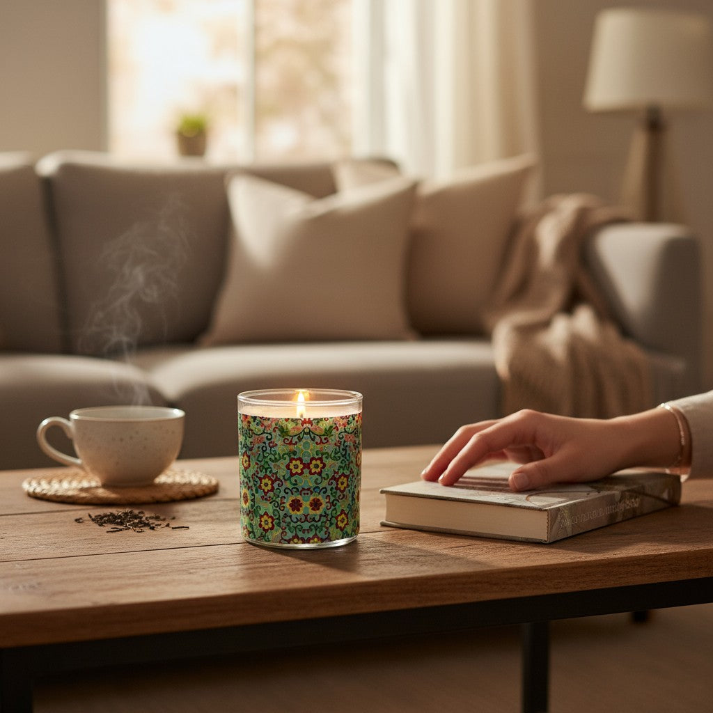 May Flowers – Eco-Luxe Scented Candle | Coconut Apricot Wax | Vintage Artwork Retro Design