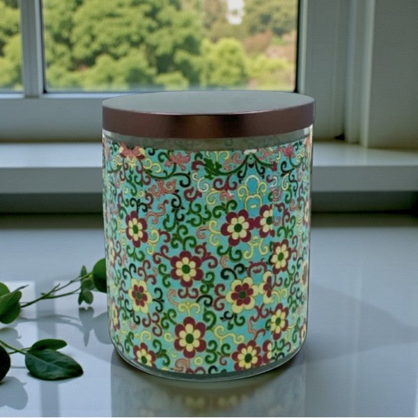 May Flowers – Eco-Luxe Scented Candle | Coconut Apricot Wax | Vintage Artwork Retro Design