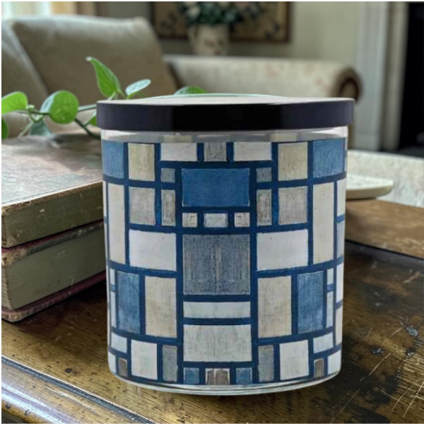 Composition | Piet Mondrian Modernist Art Inspired Candle