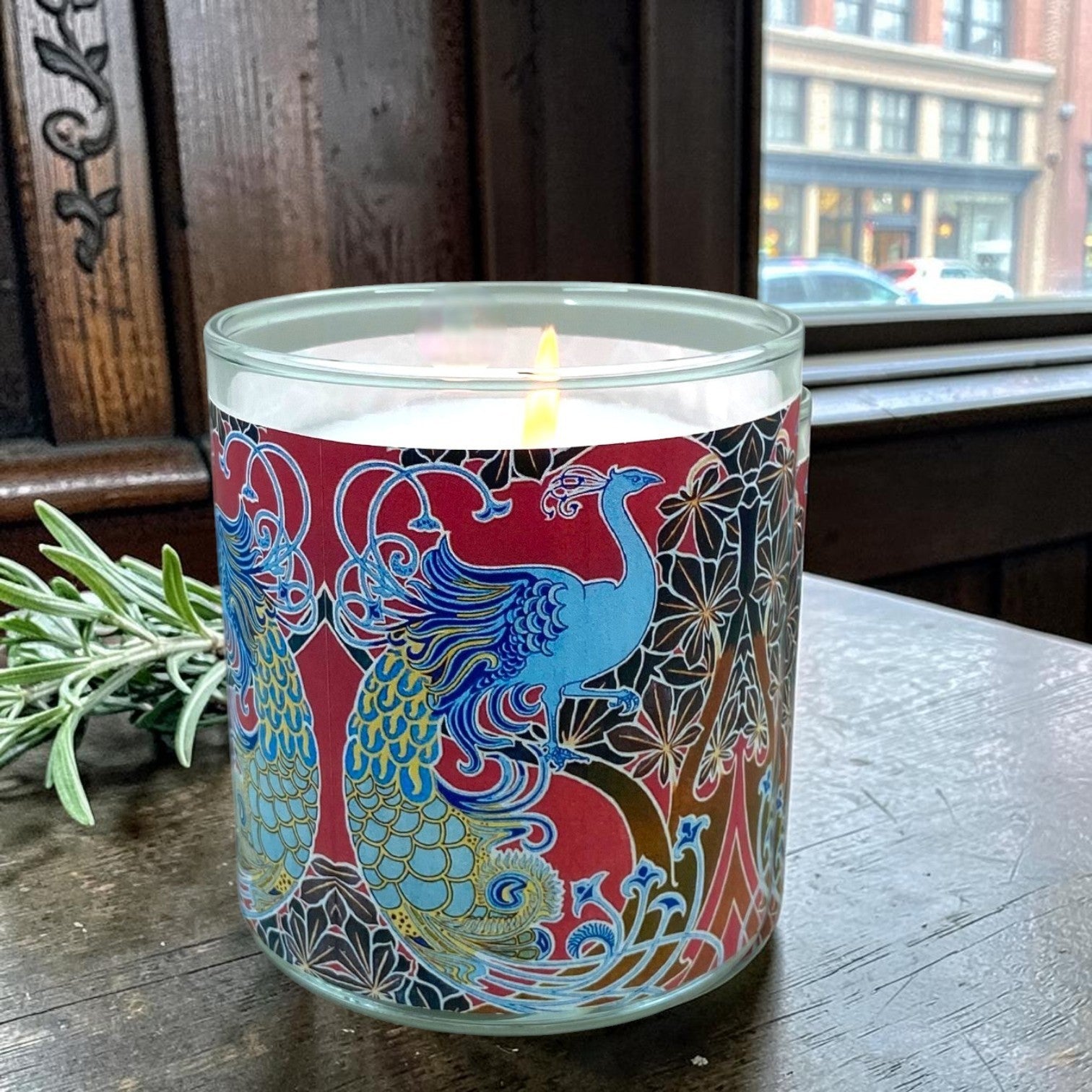 Proud Peacocks | Gisbert Combaz Art Nouveau Inspired Candle